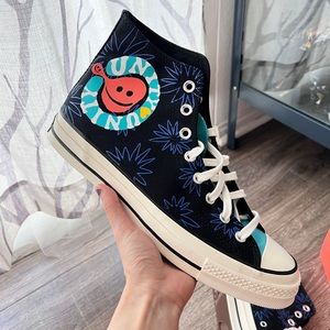 NIB Converse Chuck Taylor 70 unity flower print high sneaker